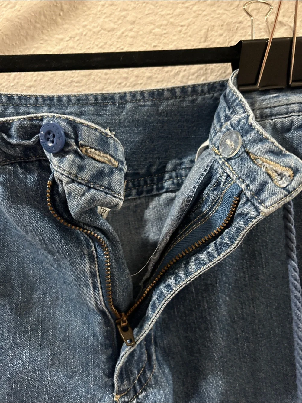 White Stag Blue Denim Cargo Drawstring Shorts